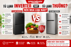Tủ lạnh Inverter hay tủ lạnh thường tốt hơn? So sánh chi tiết khả năng tiết kiệm điện, độ bền, độ ồn và hiệu quả bảo quản thực phẩm để giúp bạn lựa chọn tủ lạnh phù hợp cho gia đình.
